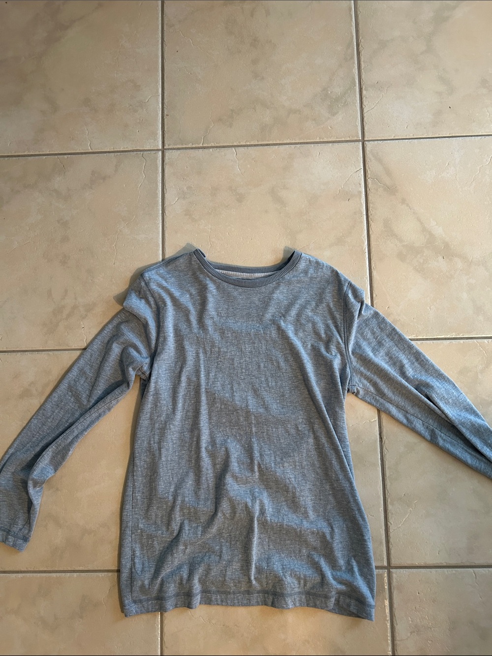 Banana Republic Men's Long-Sleeve Crewneck Tee - Gray